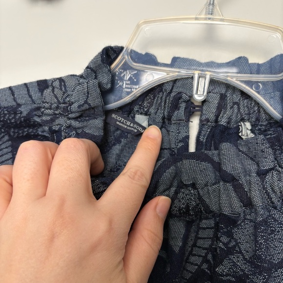 Scotch & Soda Blue Cosmic Graphic Fitted Button Shirt Blouse - Picture 9 of 12